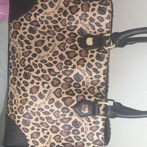 Hello kitty print Black and Tan bag